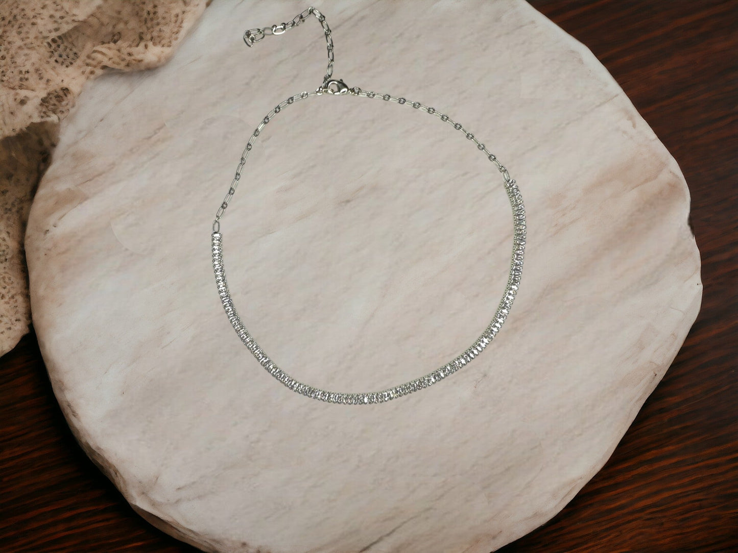 Silver Baguette Choker - Soulstice
